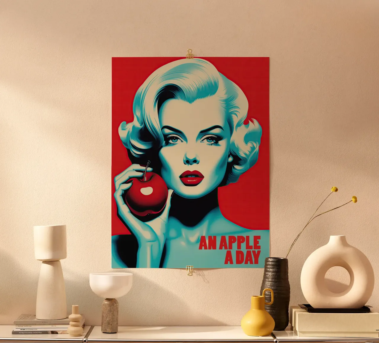 An Apple a Day keeps the Doctor away | Kitchen Pop Art poster da Autofocus