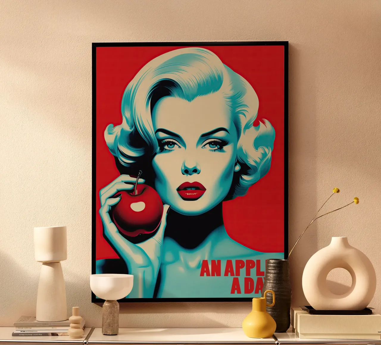 An Apple a Day keeps the Doctor away | Kitchen Pop Art poster da Autofocus