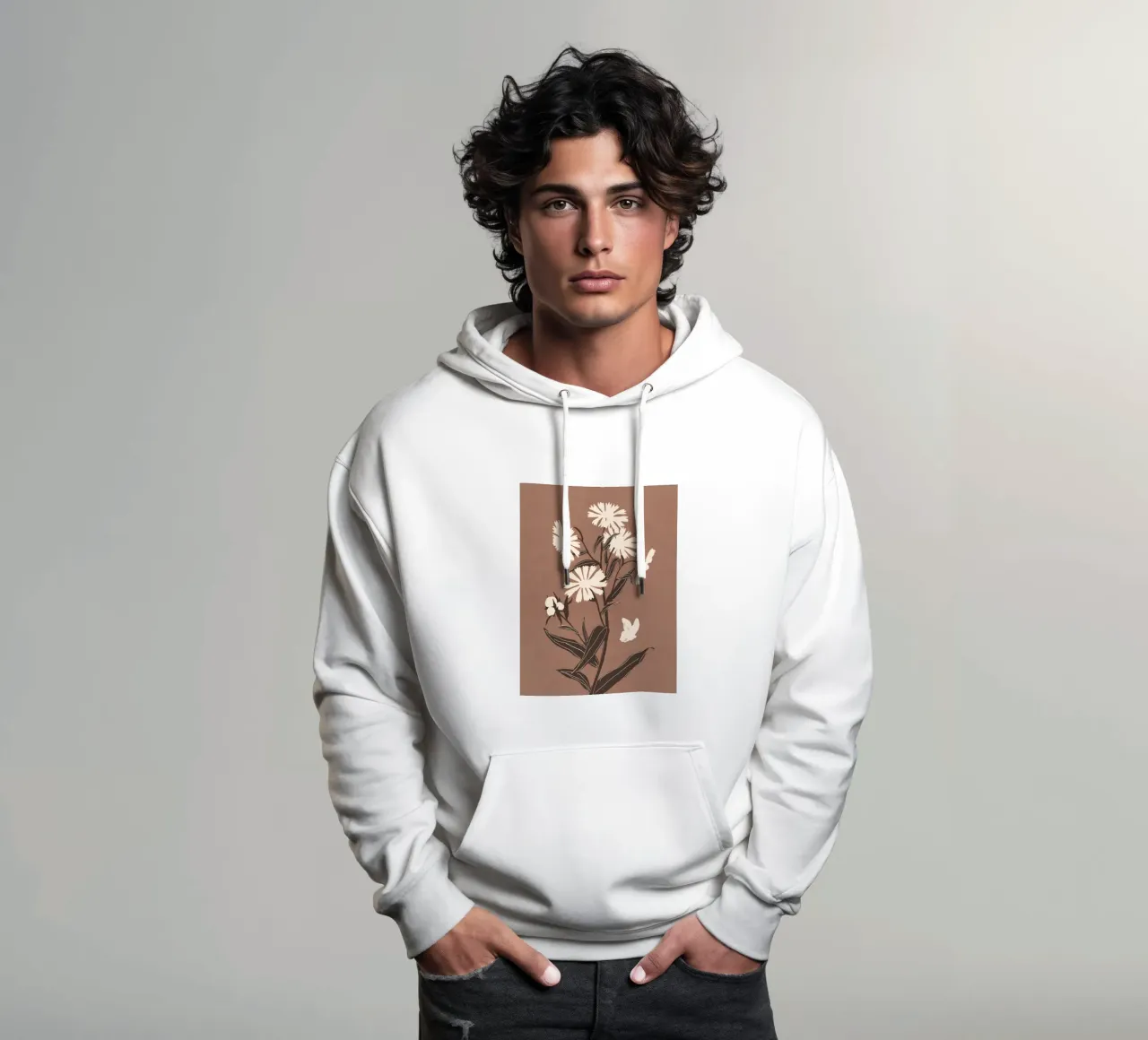 Fiori astratti 16 felpa con cappuccio da ThingDesign