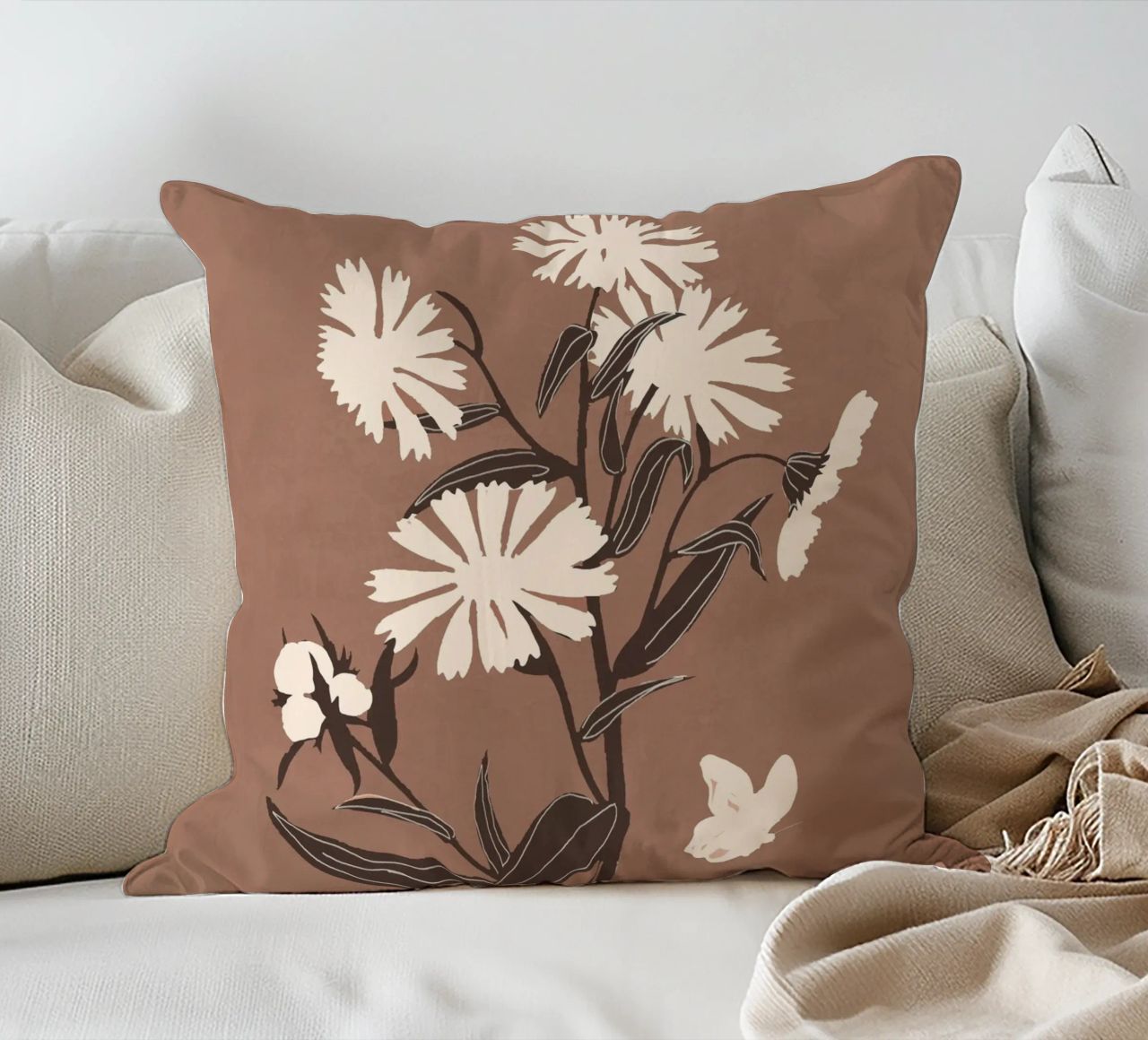 Abstrakte Blumen 16 Kissen von ThingDesign