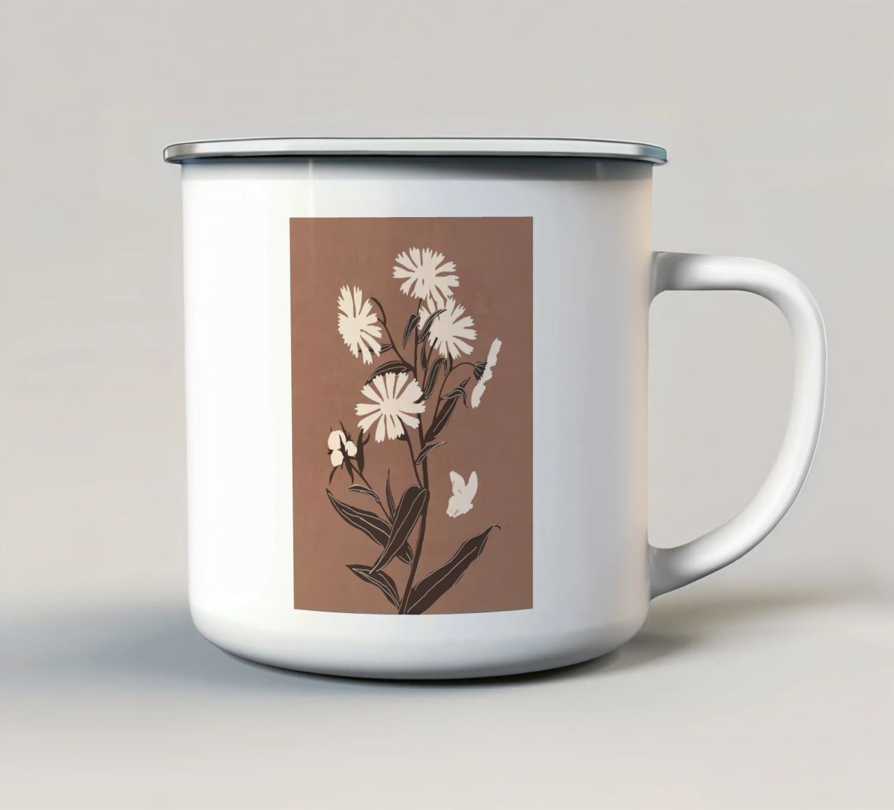 Fiori astratti 16 tazza in smalto da ThingDesign