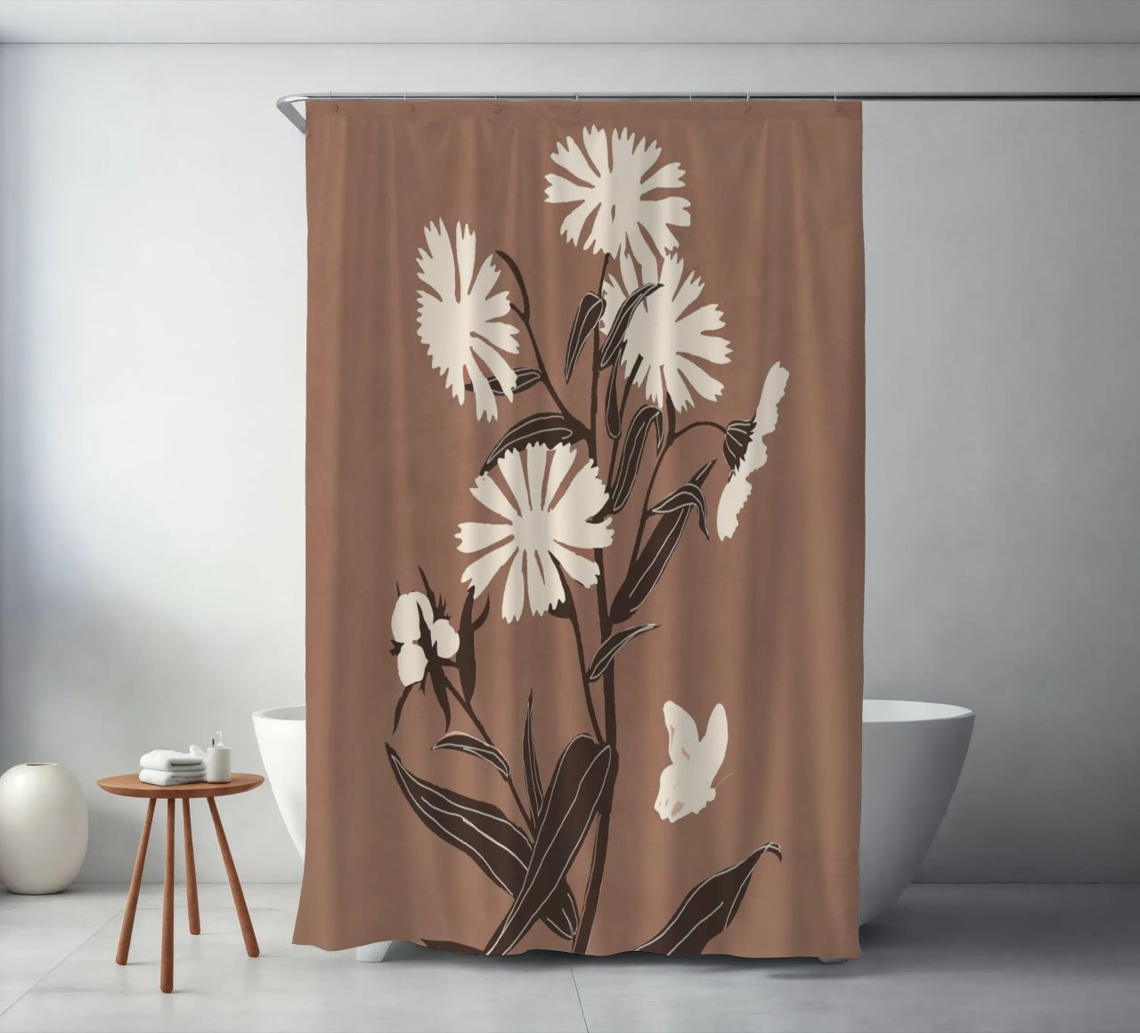 Abstrakte Blumen 16 Duschvorhang von ThingDesign