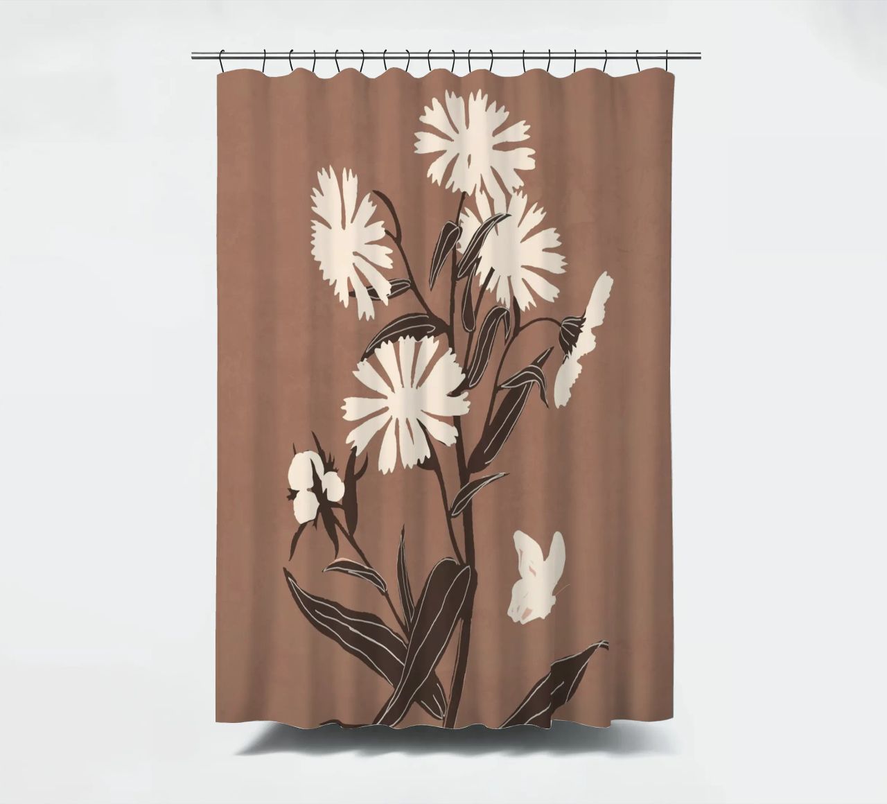 Abstrakte Blumen 16 Duschvorhang von ThingDesign