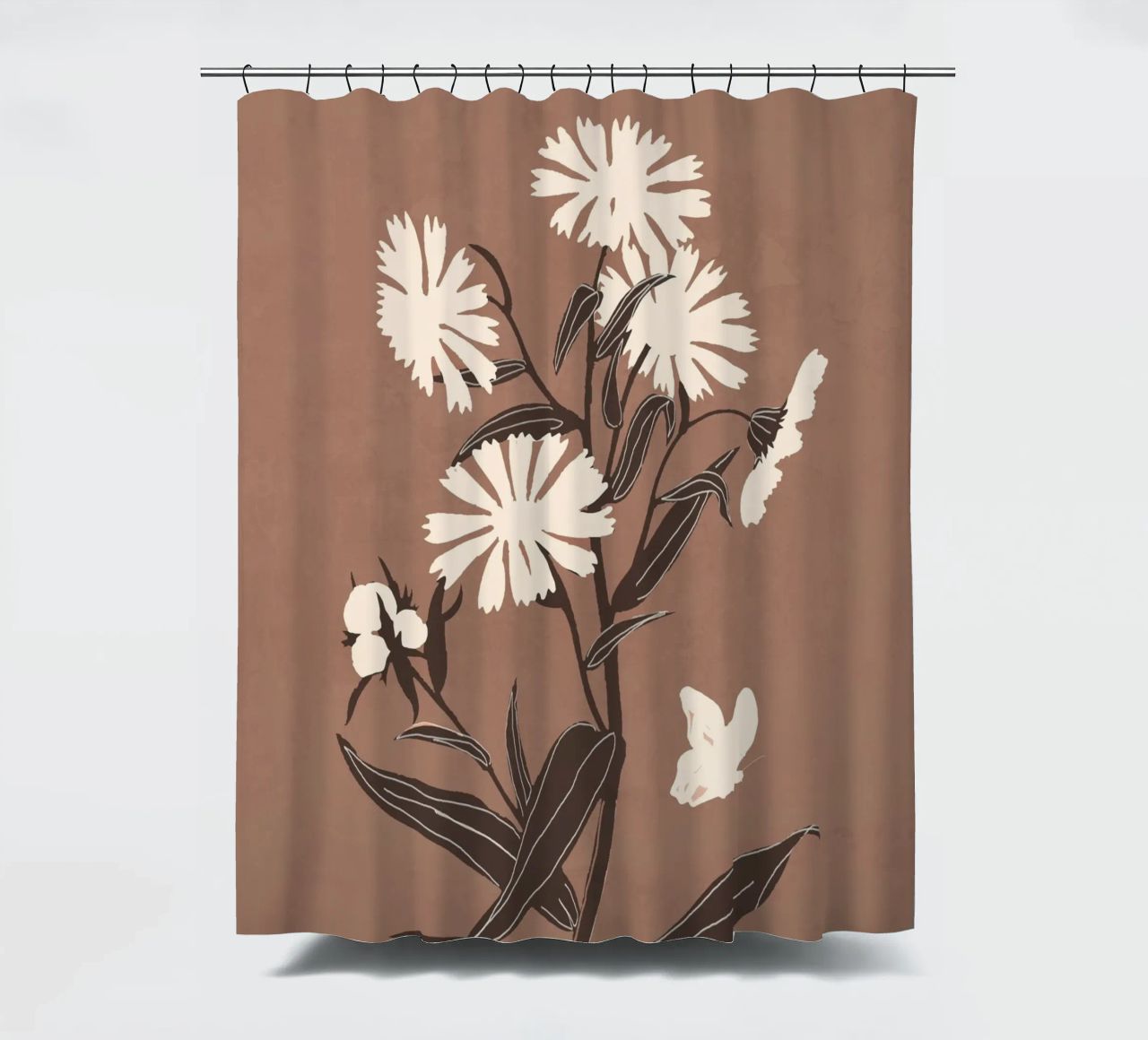 Abstrakte Blumen 16 Duschvorhang von ThingDesign