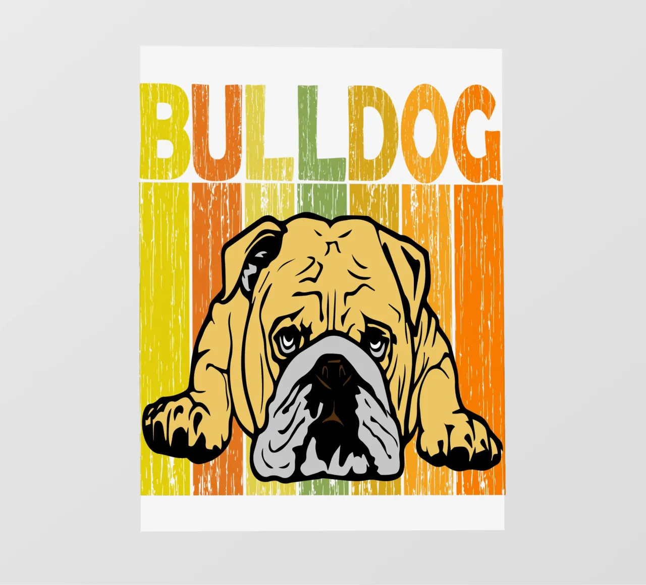 Bulldog Retro Design telo in pvc da vickeyroads