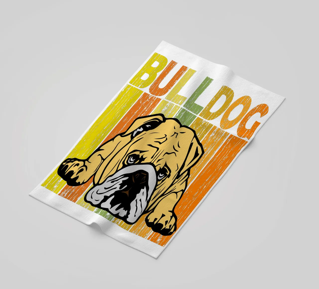Bulldog Retro Design telo mare da vickeyroads