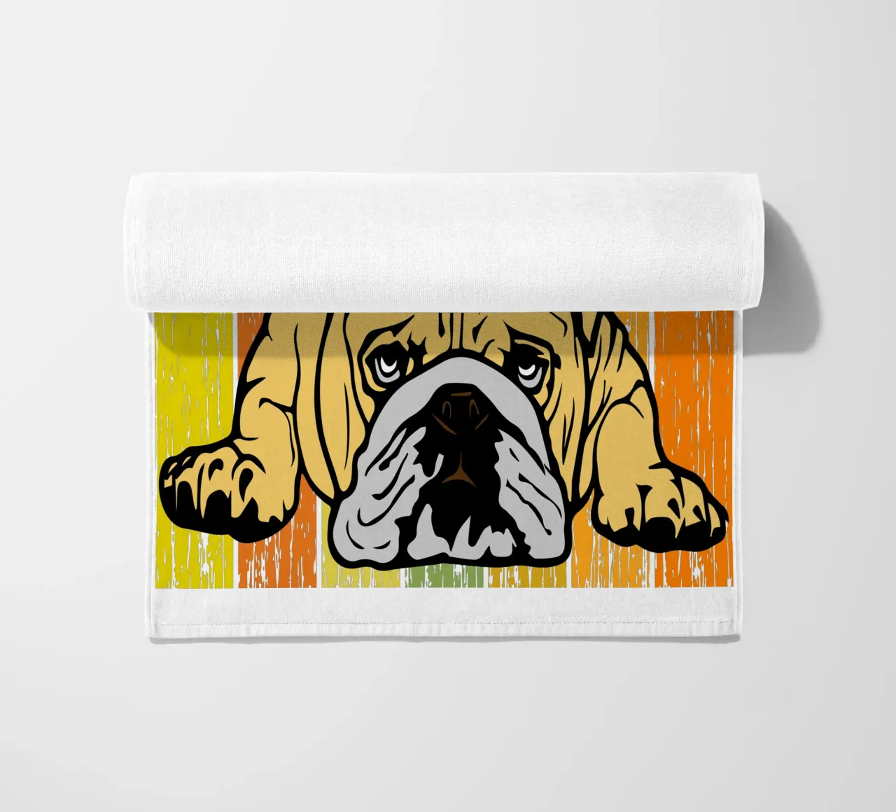 Bulldog Retro Design telo mare da vickeyroads