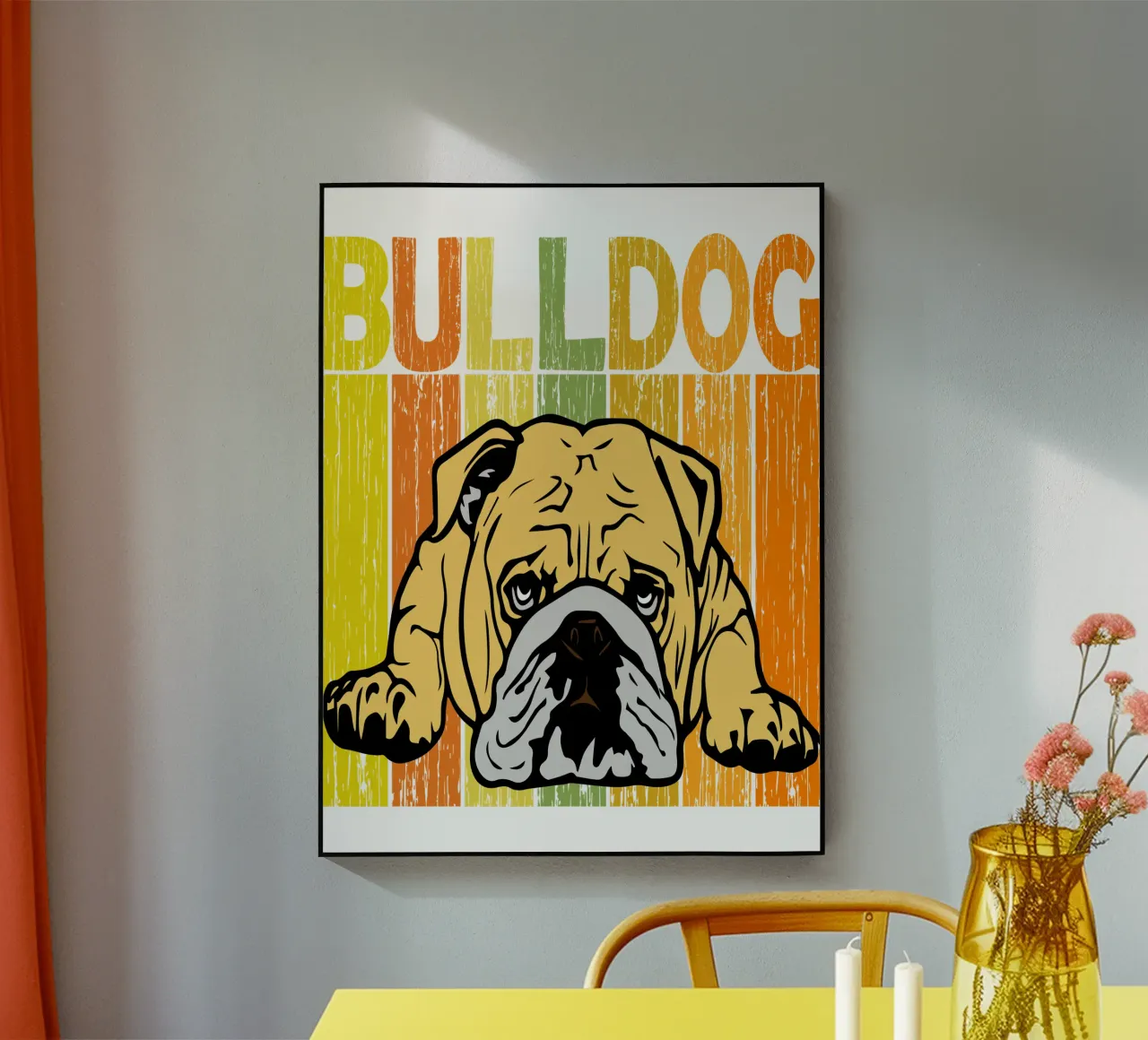 Bulldog Retro Design plexiglass da vickeyroads