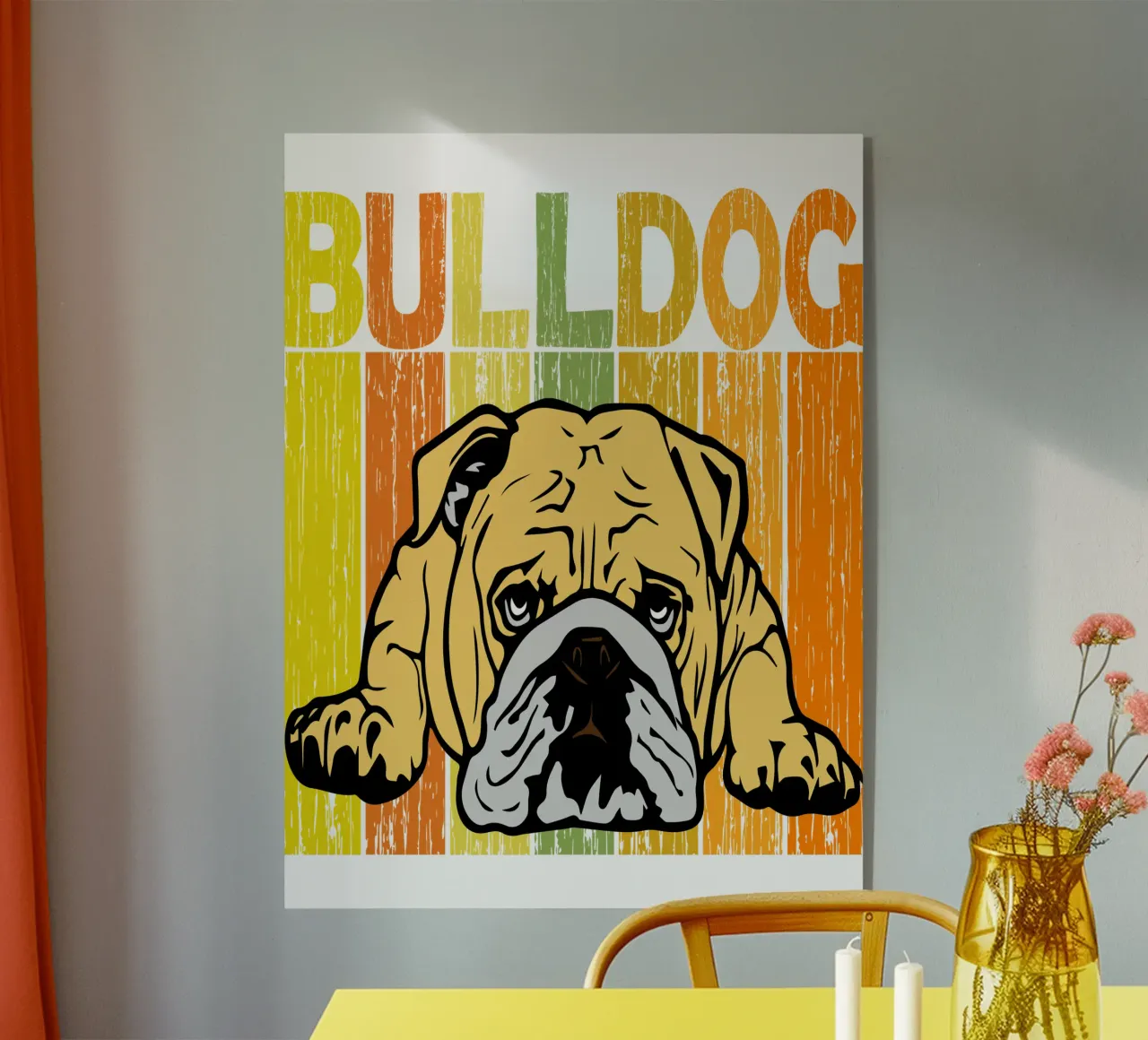 Bulldog Retro Design plexiglass da vickeyroads