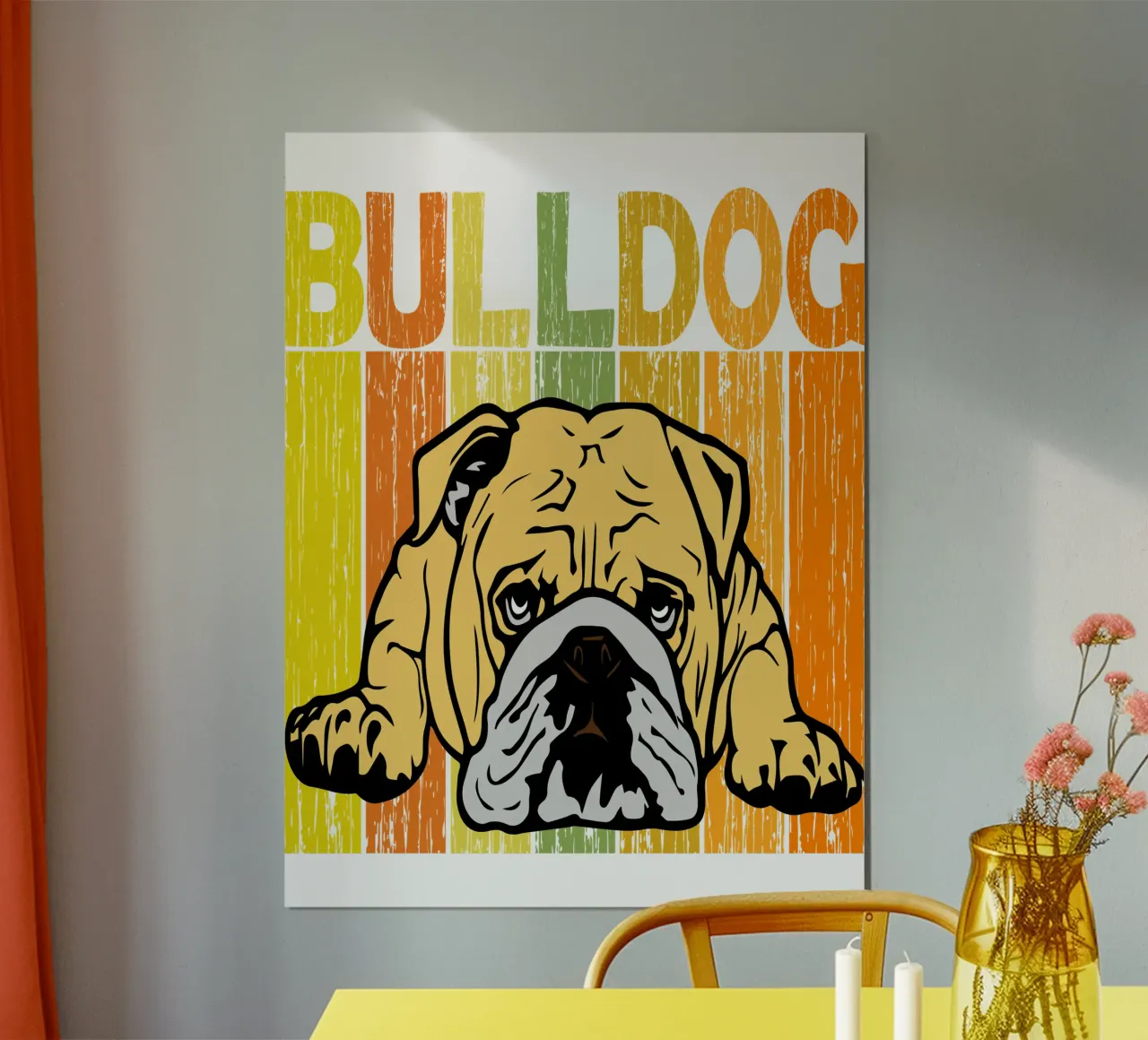 Bulldog Retro Design carta hahnemühle da vickeyroads