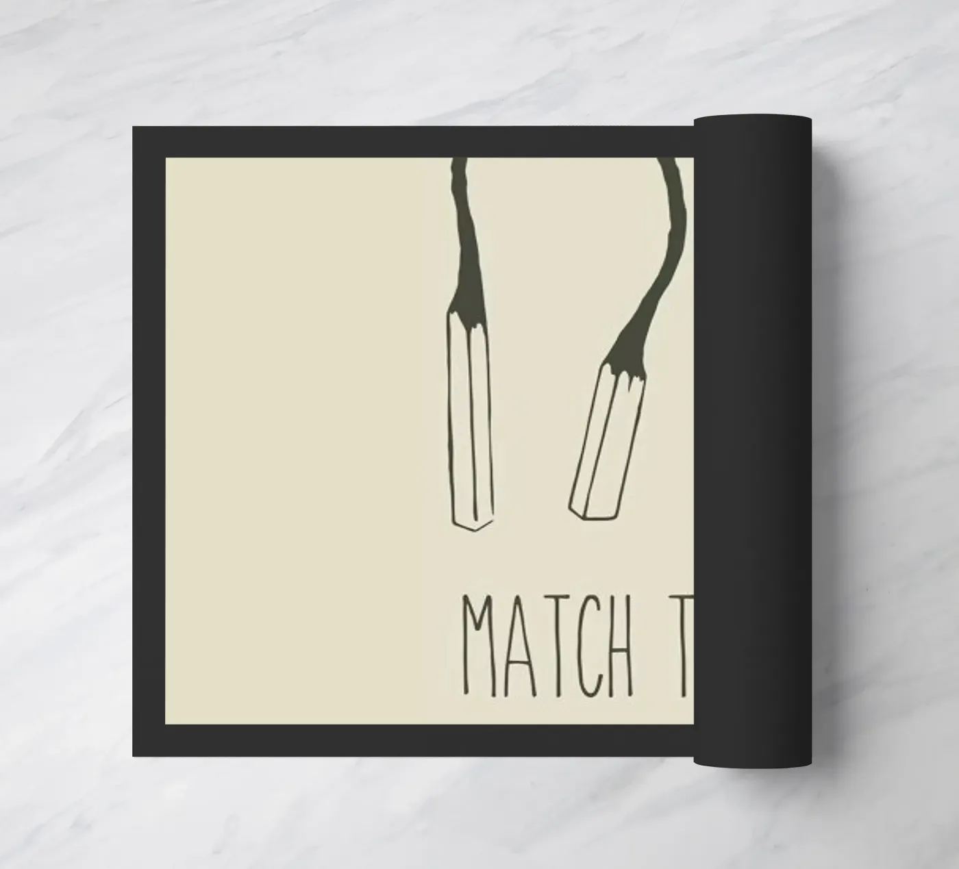 Match Three Fußmatte von Rob Art | Illustration