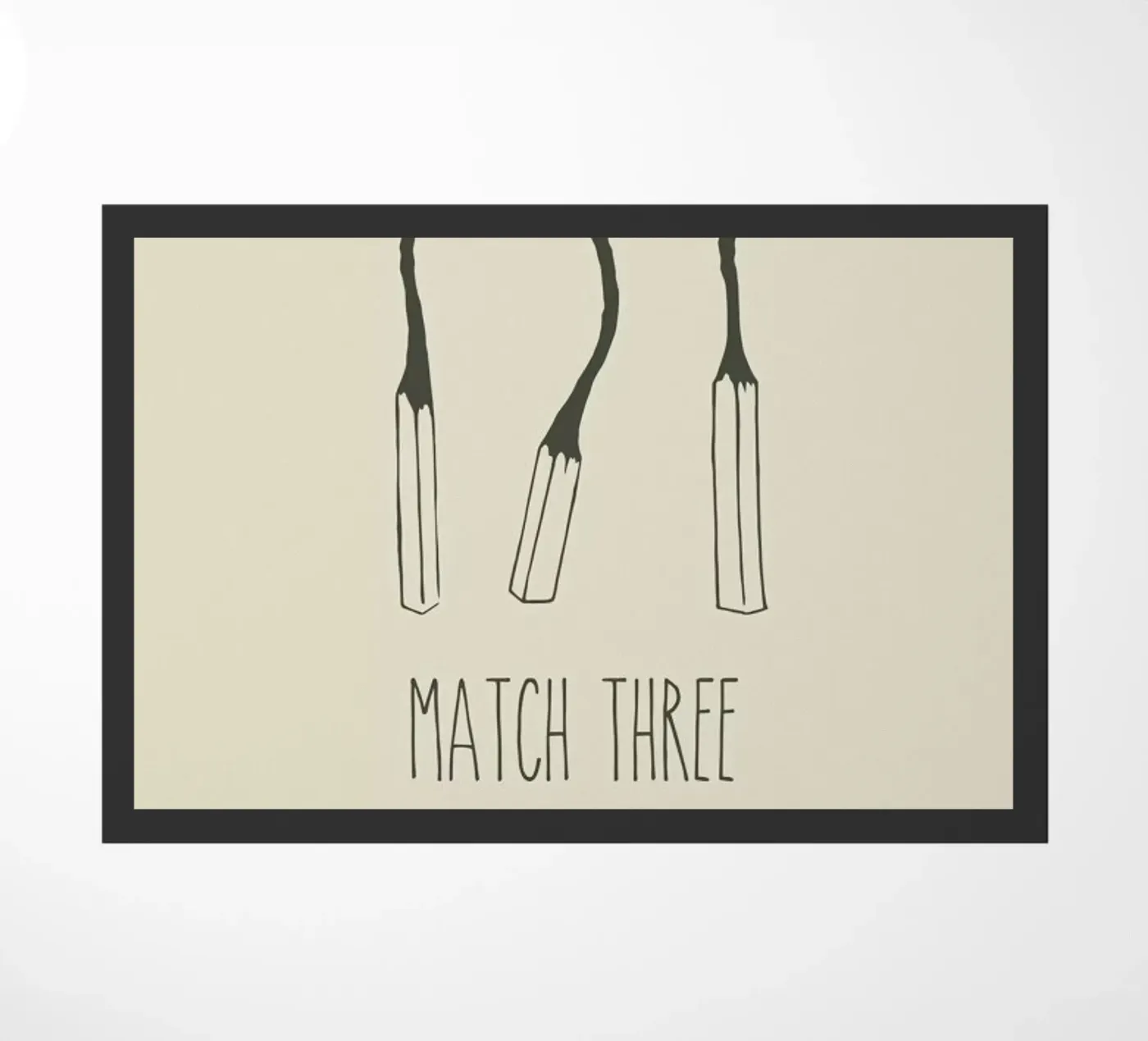 Match Three Fußmatte von Rob Art | Illustration