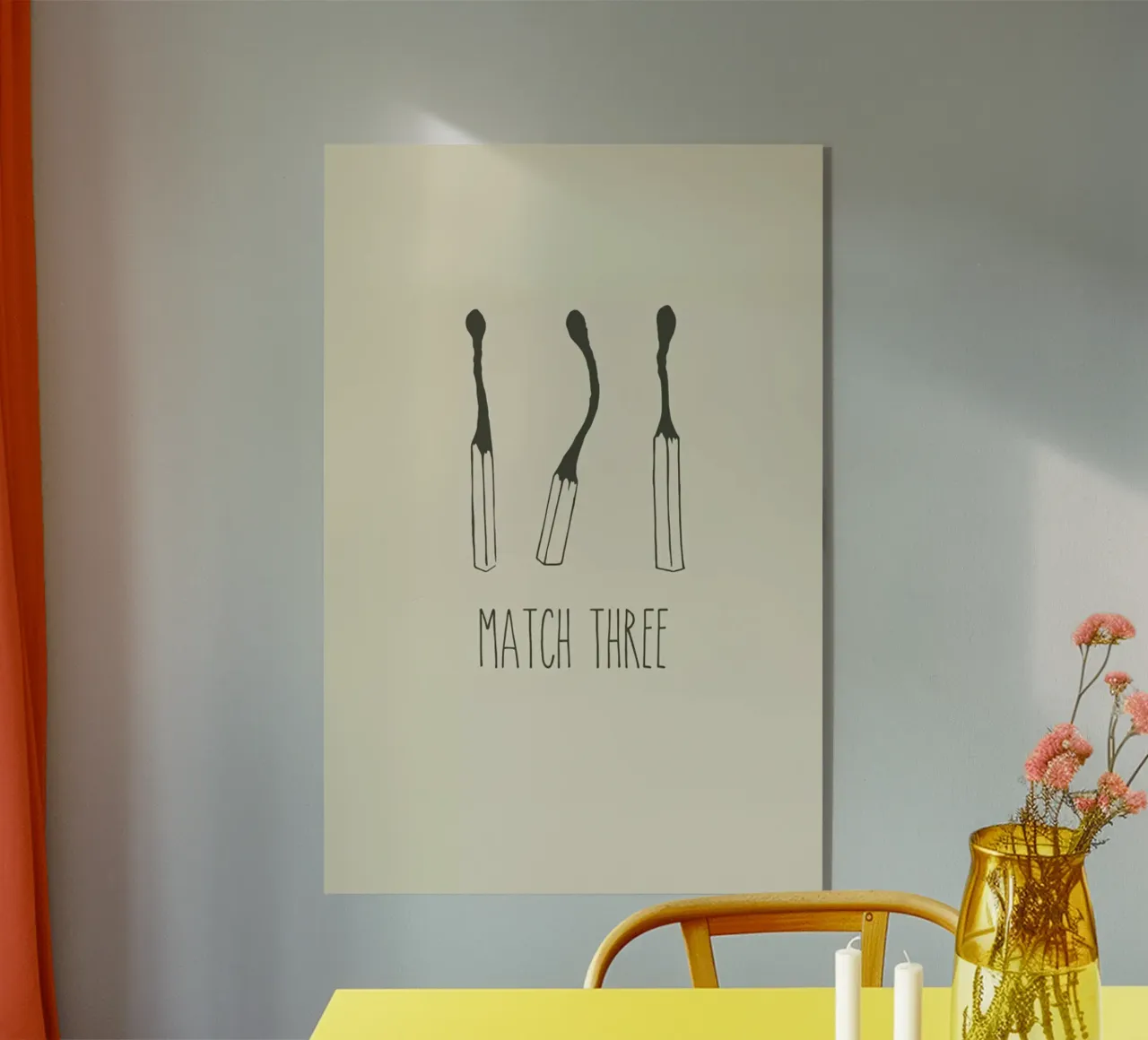 Match Three plexiglass da Rob Art | Illustration