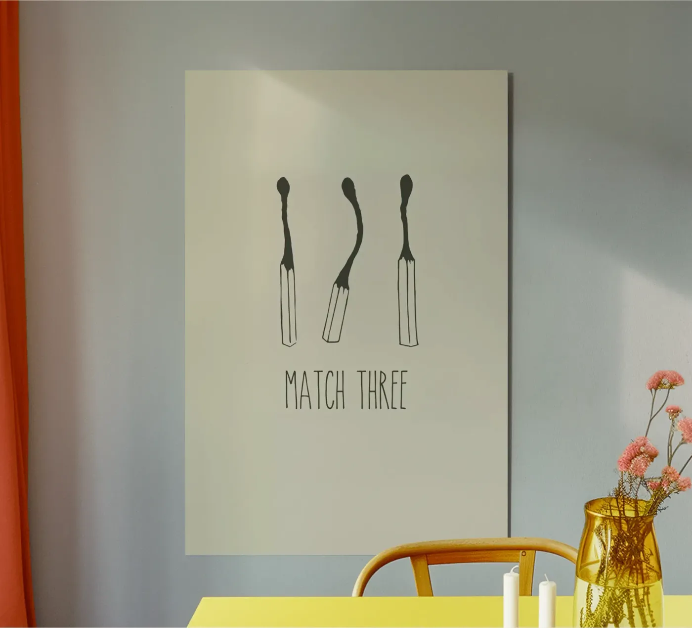 Match Three pannello forex da Rob Art | Illustration