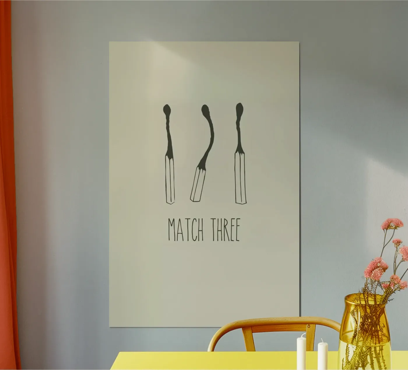 Match Three poster de Rob Art | Illustration