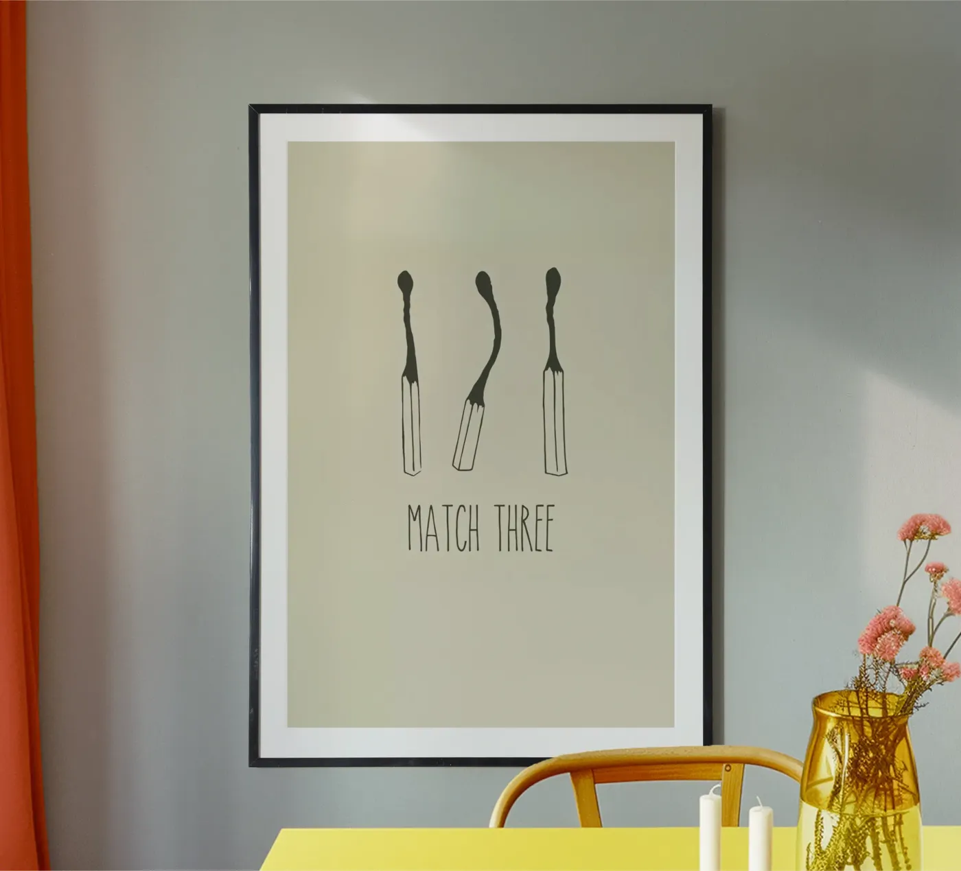 Match Three poster de Rob Art | Illustration