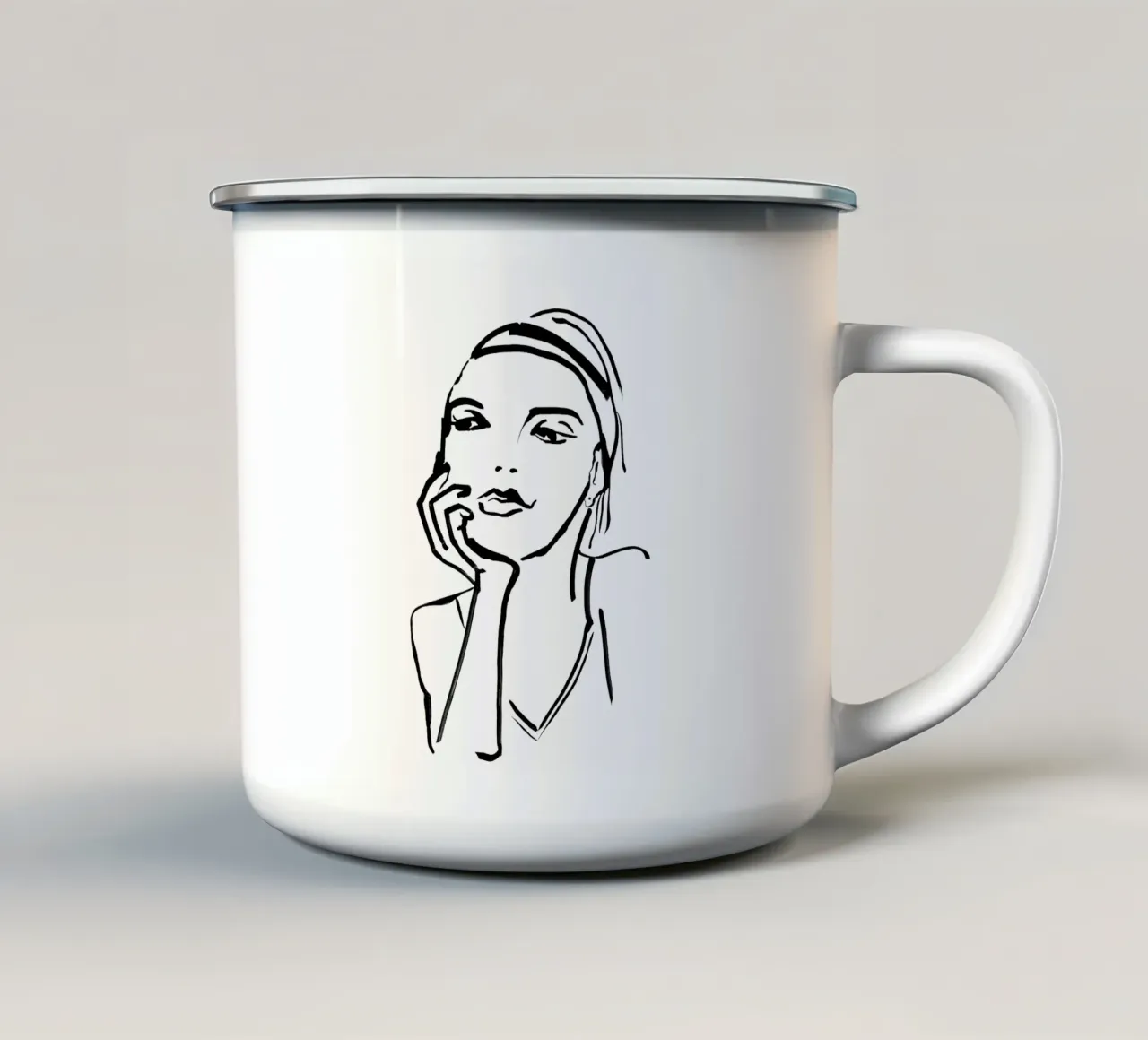 Me with my thoughts tazza in smalto da MissVeroonica
