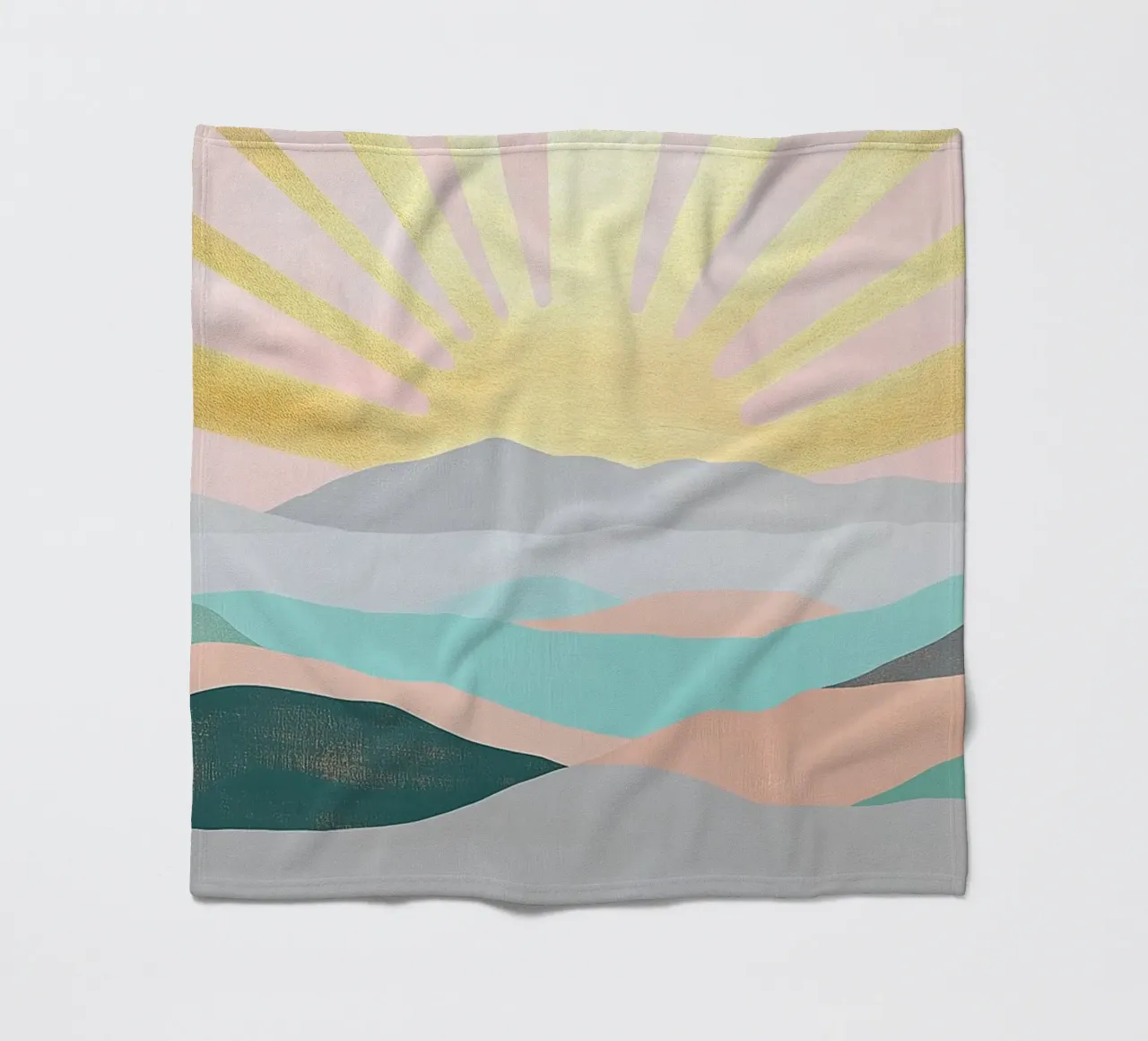 The Sun’s Path to Serenity fleece blanket by Niklas