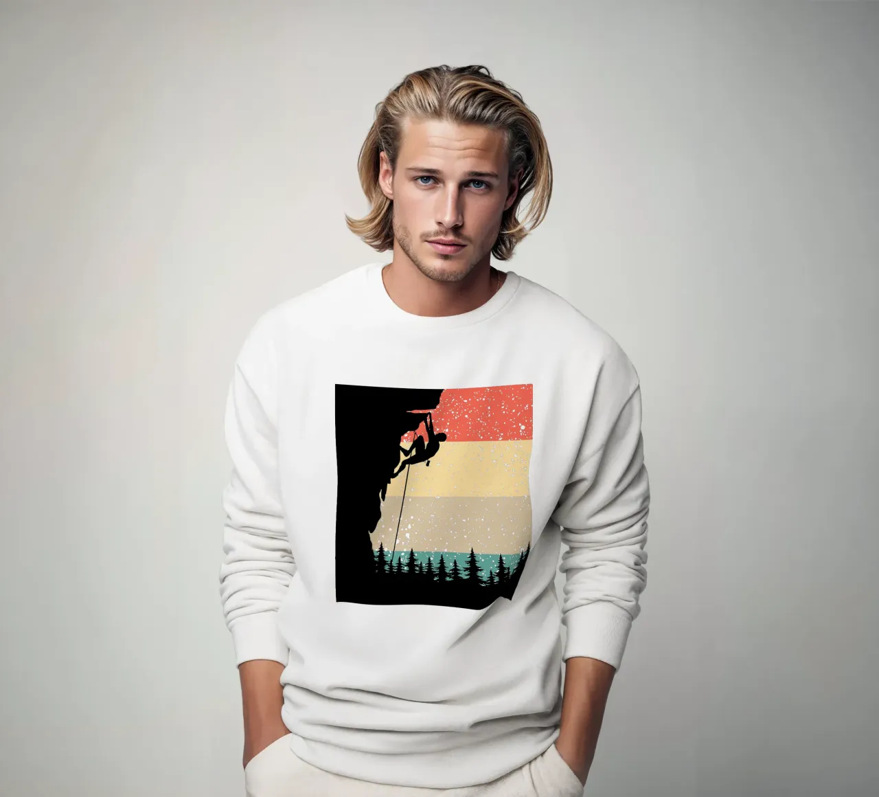 Arrampicata Retro design felpa da vickeyroads