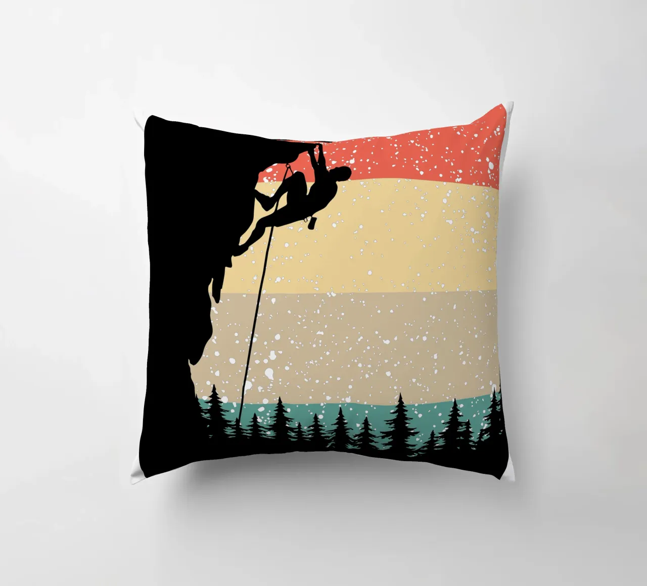 Arrampicata Retro design cuscino da vickeyroads