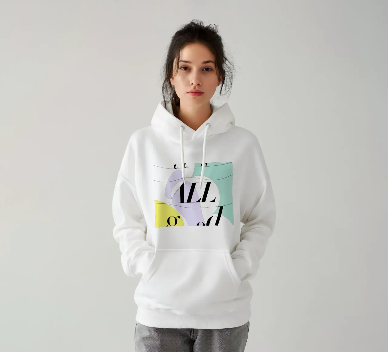 it's ALL good felpa con cappuccio da natural neutral