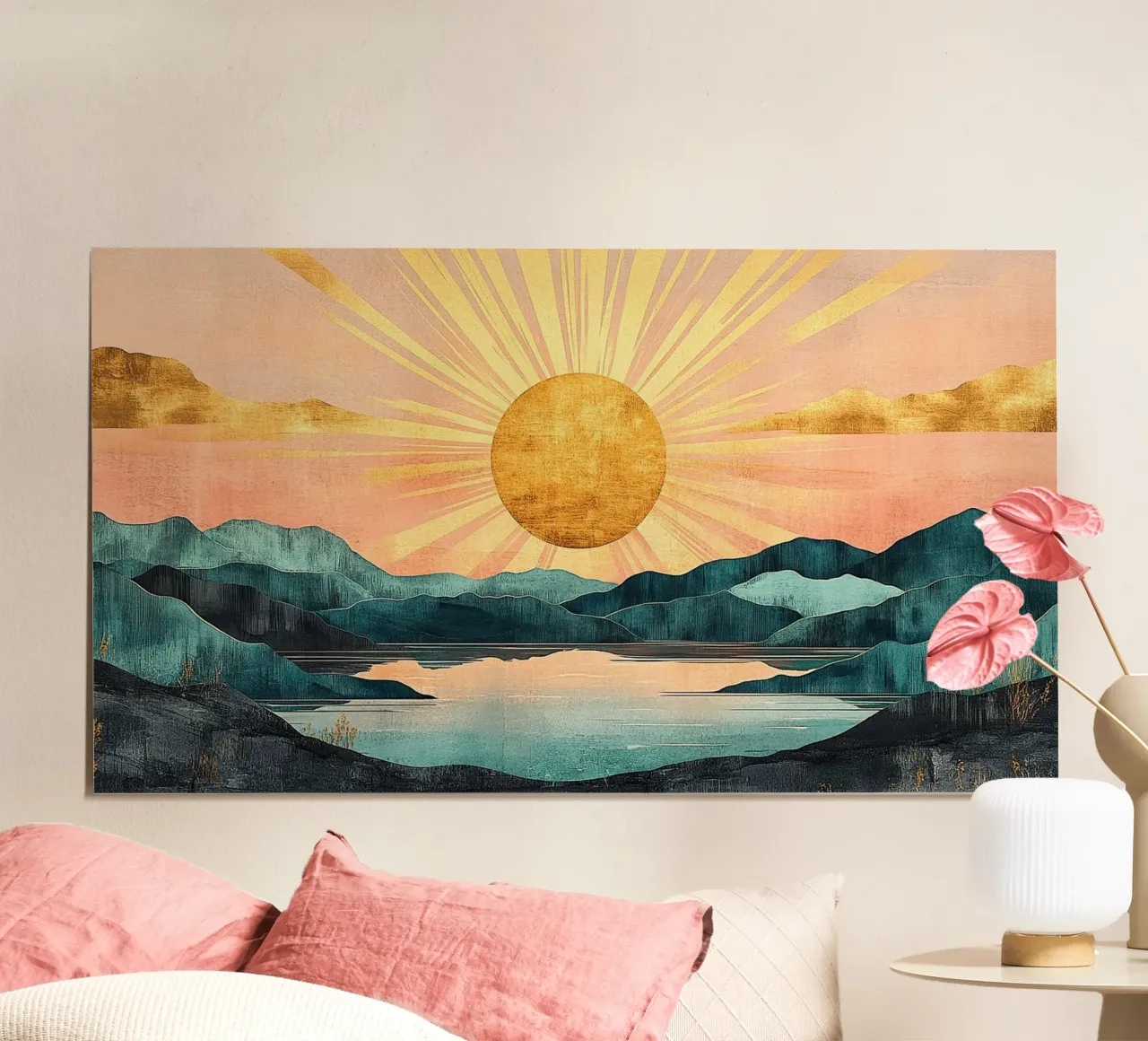 Horizon’s Fiery Crown poster with wooden frame by Niklas