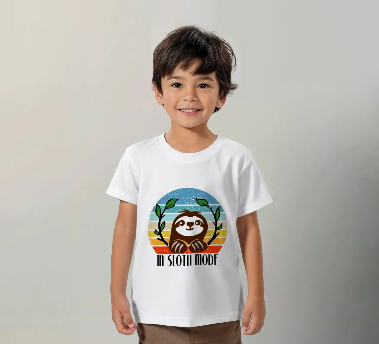 In modalità bradipo Design iconico t-shirt bambini da vickeyroads