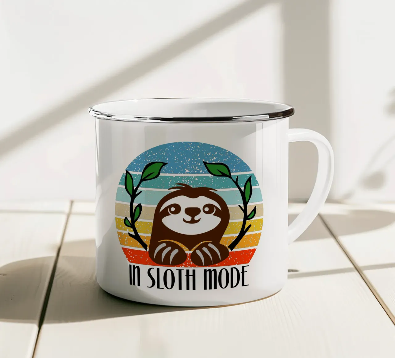 In modalità bradipo Design iconico tazza in smalto da vickeyroads
