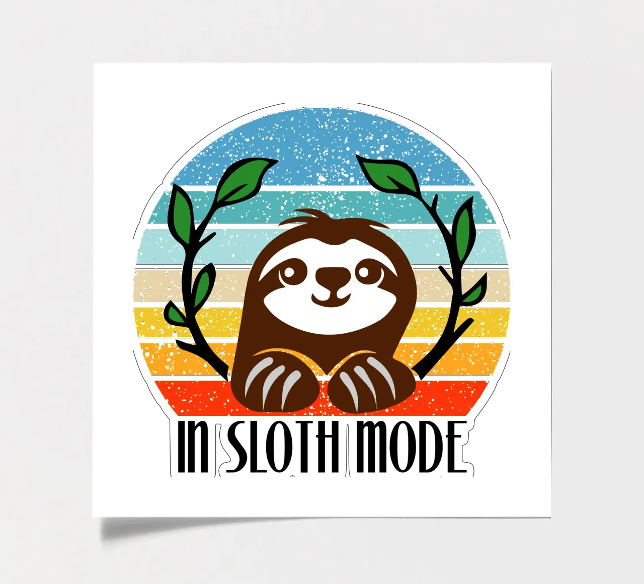 Im Faultiermodus Ikonisches Design Stickerbogen von vickeyroads