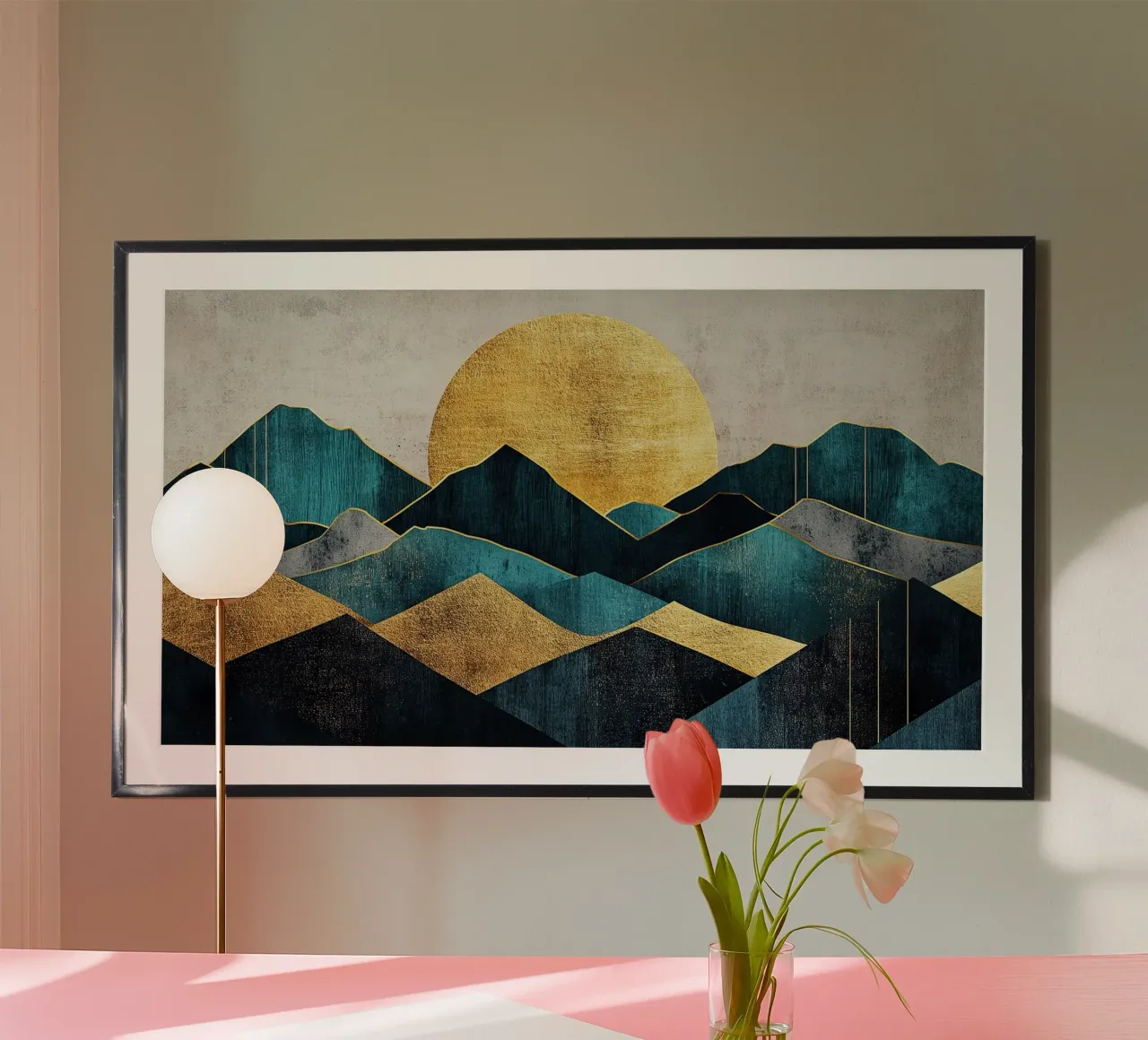 The Sun’s Tender Horizon poster with plastic frame by Niklas