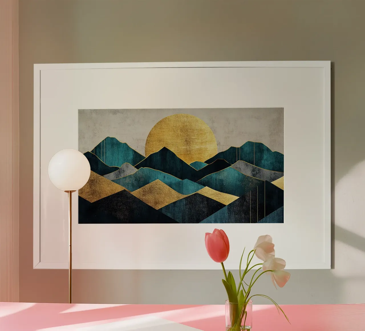 The Sun’s Tender Horizon poster with plastic frame by Niklas