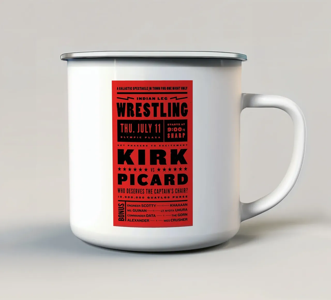 Wrestling tazza in smalto da Komboh