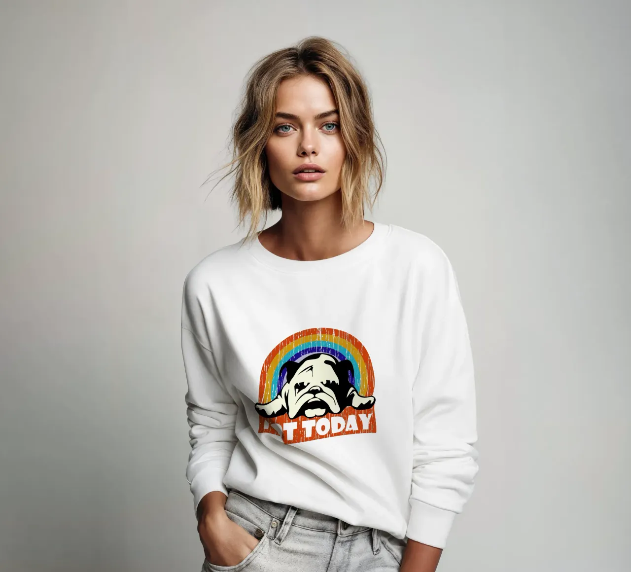 Non oggi il design retrò felpa da vickeyroads