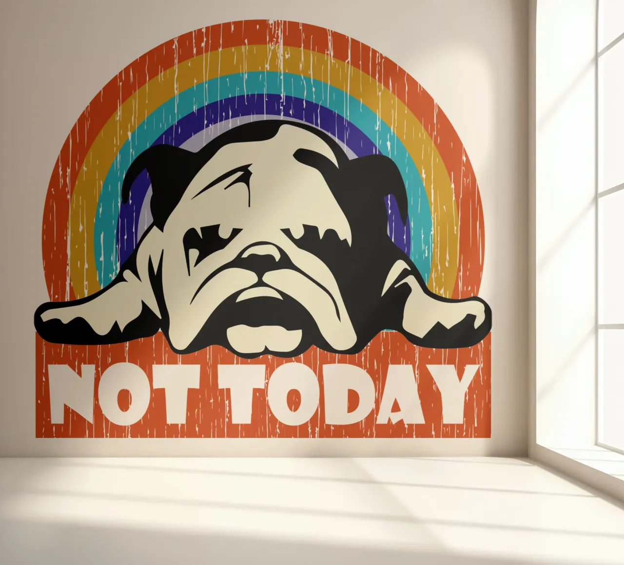 Not Today Retro Design photo wallpaper by vickeyroads