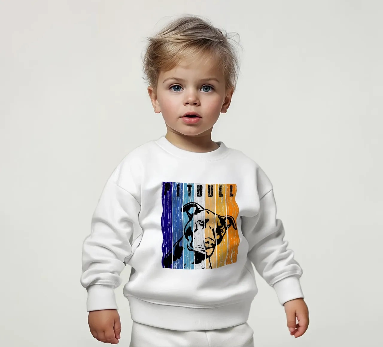 Pitbull Retro Design felpa neonato da vickeyroads