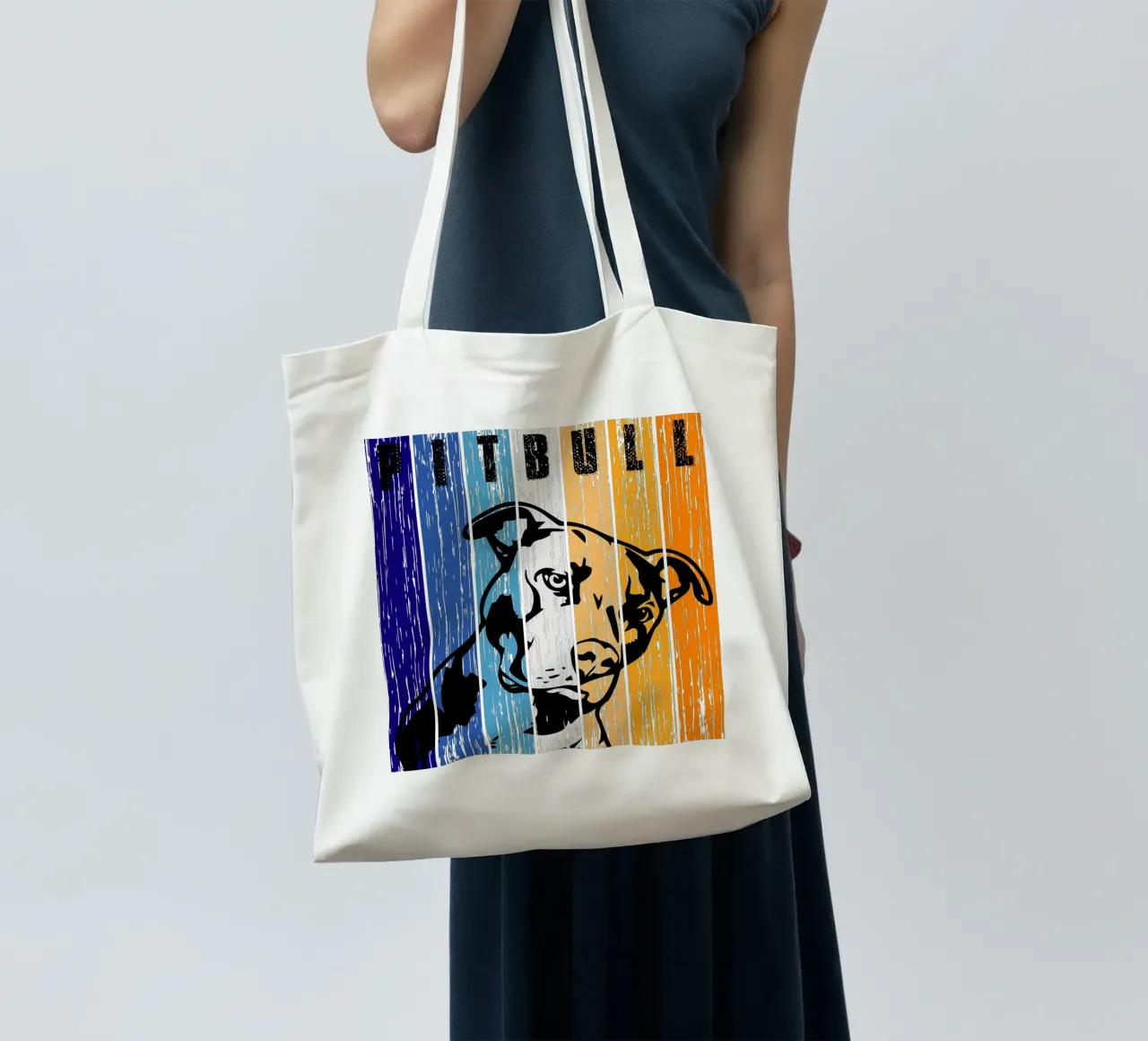 Pitbull Retro Design borsa in juta da vickeyroads