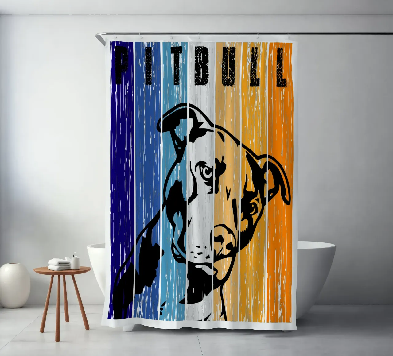 Pitbull Retro Design tenda da doccia da vickeyroads
