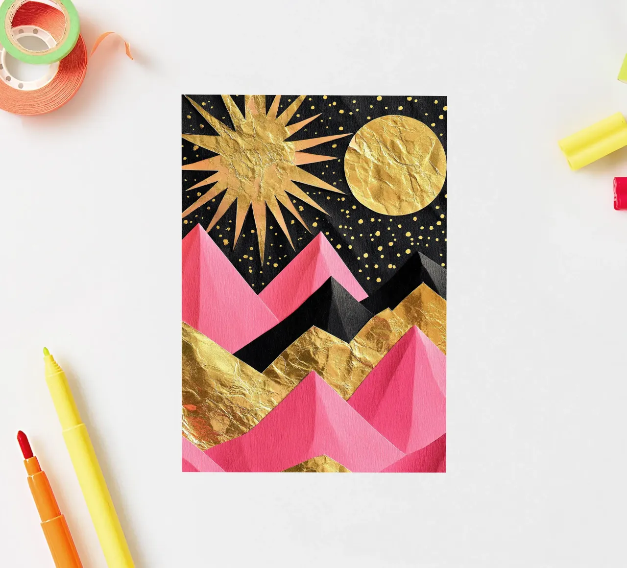 Golden Embrace of the Mountains sticker by Niklas