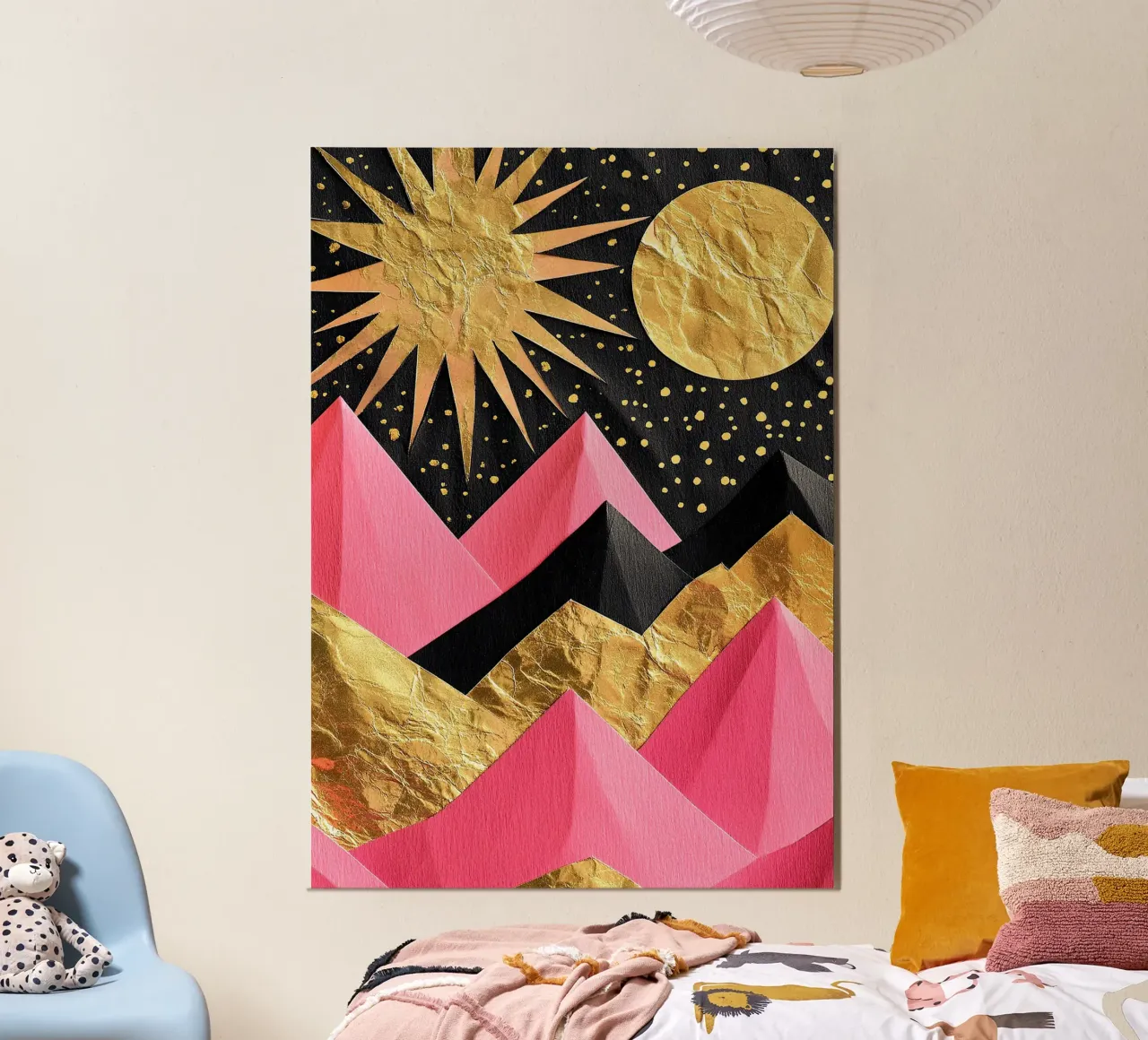 Golden Embrace of the Mountains alluminio dibond da Niklas
