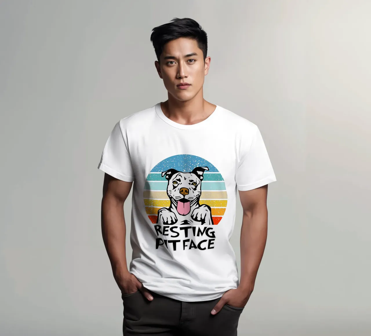 Design iconico del volto del pozzo a riposo t-shirt da vickeyroads