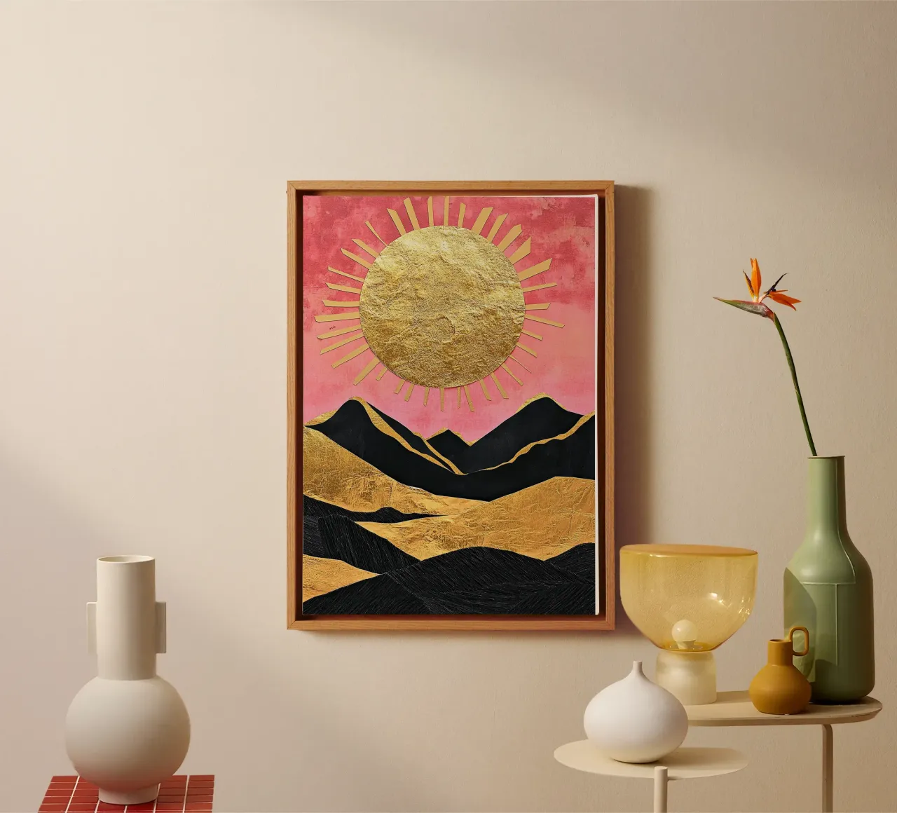 Summit Dreams in Warm Glow tela con Cornice a cassetta da Niklas
