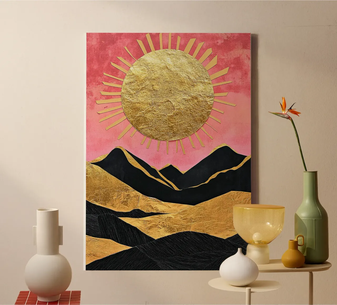 Summit Dreams in Warm Glow tela con Cornice a cassetta da Niklas