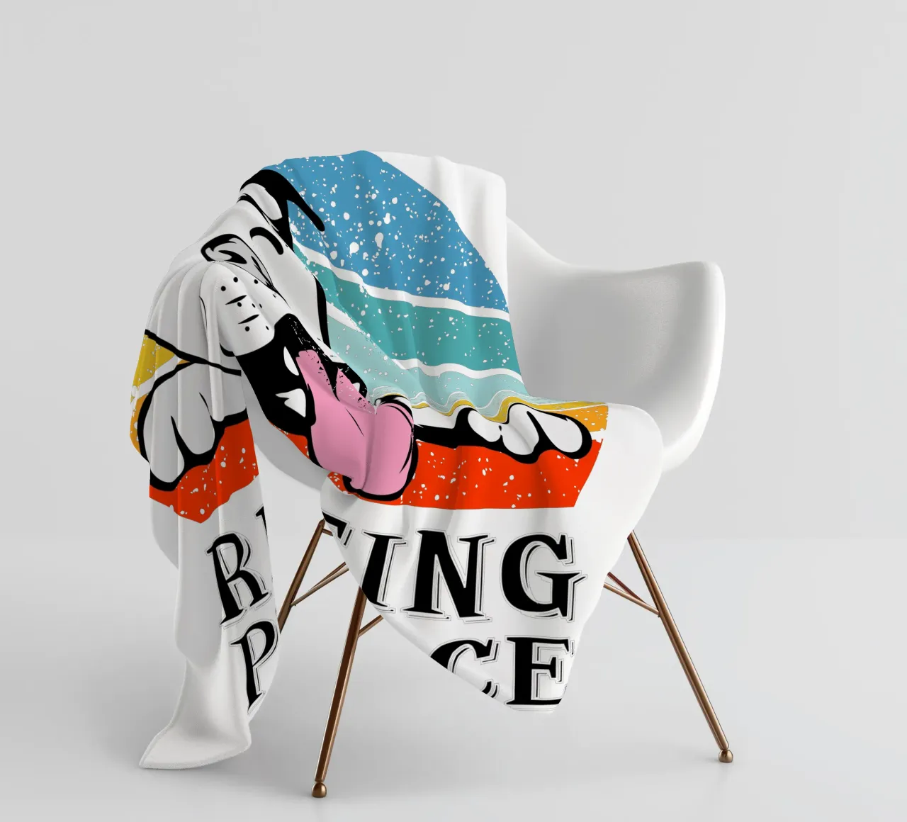 Fossa di riposo dal design retrò coperta in pile da vickeyroads