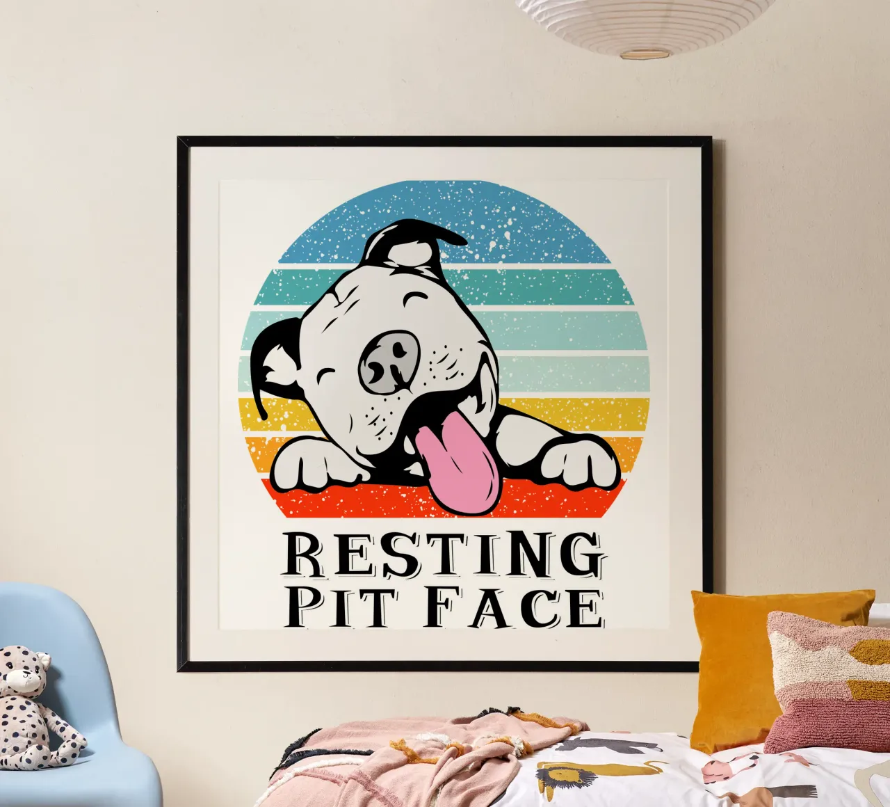 Fossa di riposo dal design retrò poster da vickeyroads