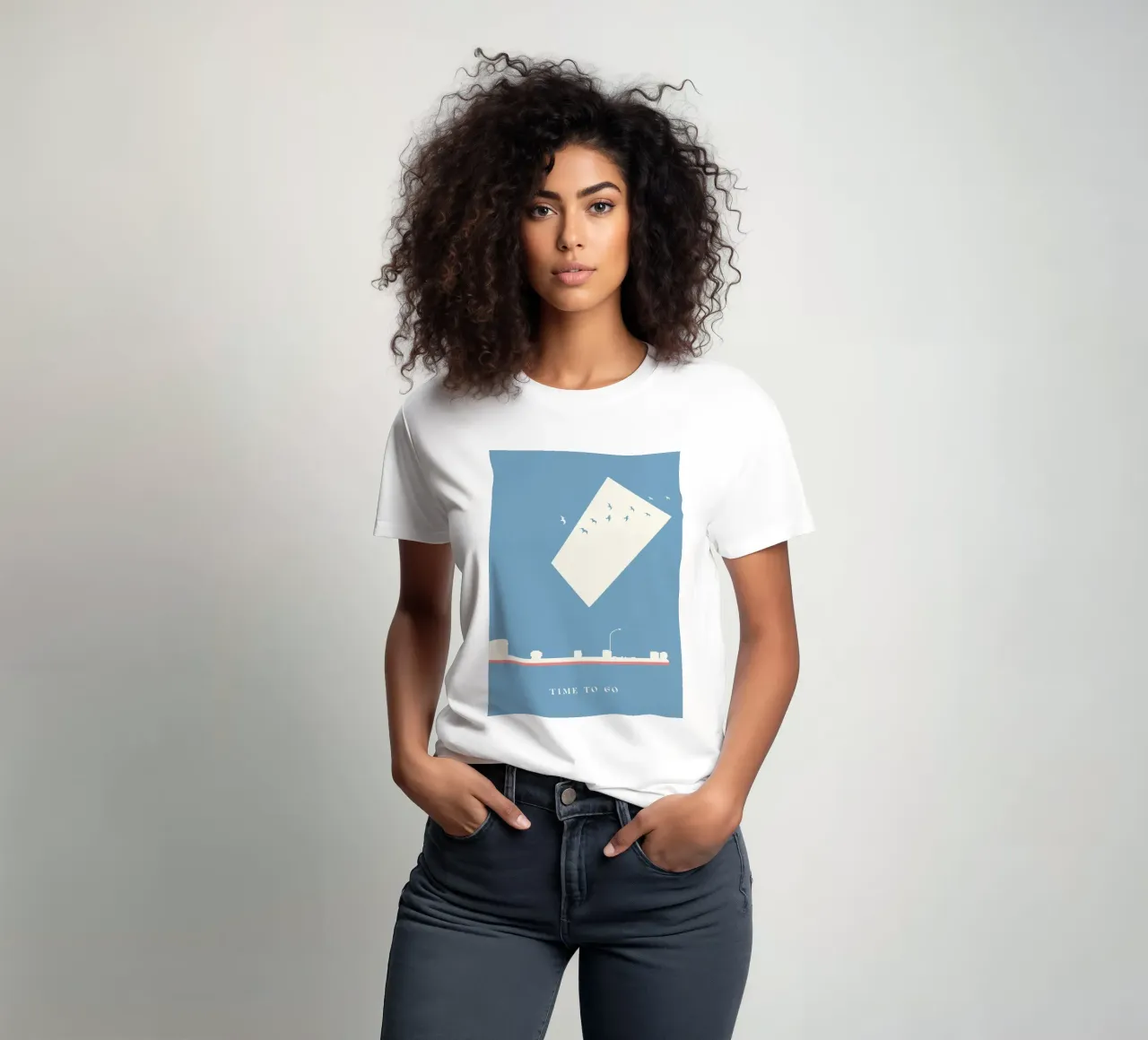 TIME TO GO t-shirt da natural neutral
