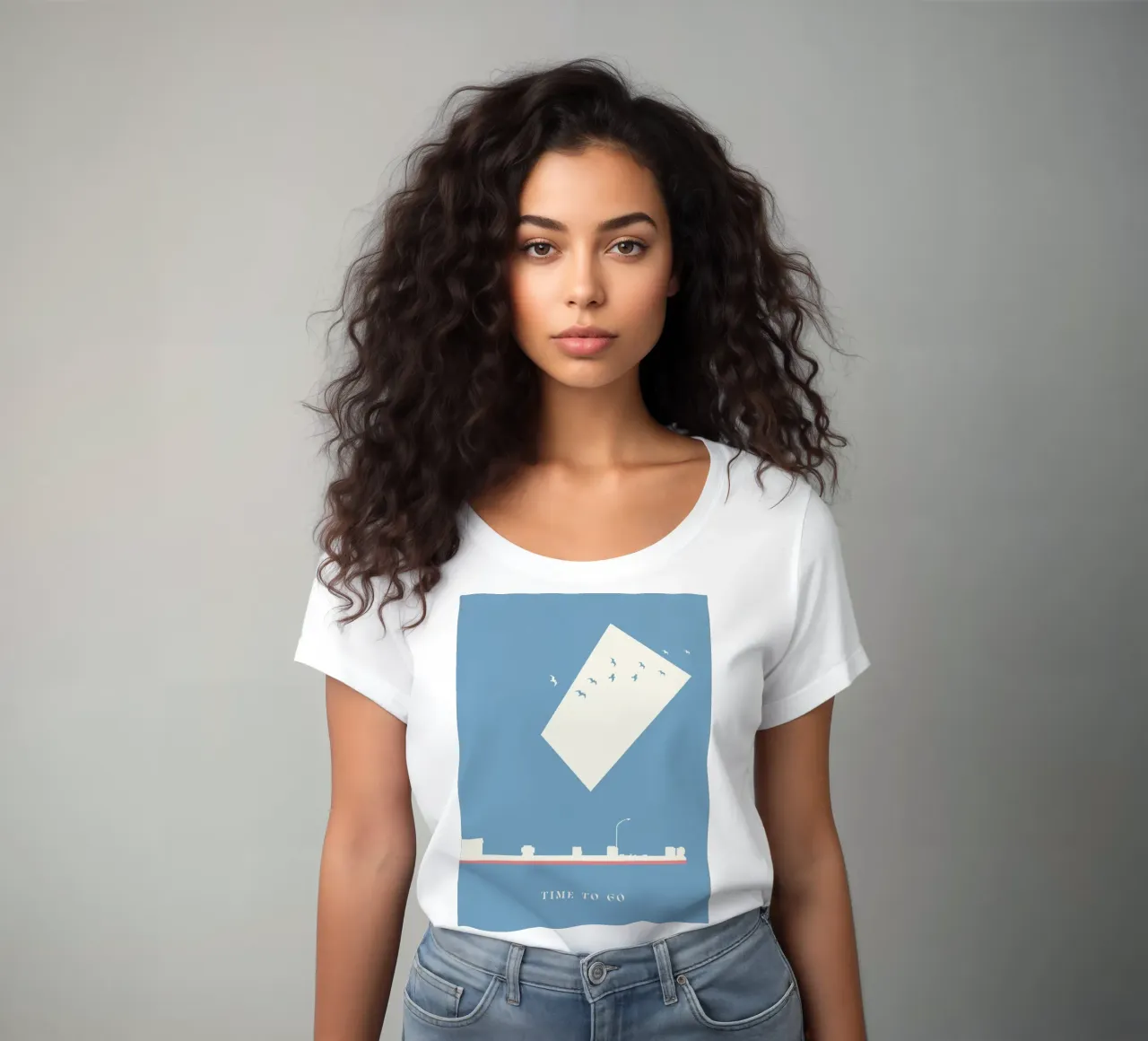 TIME TO GO t-shirt da donna da natural neutral