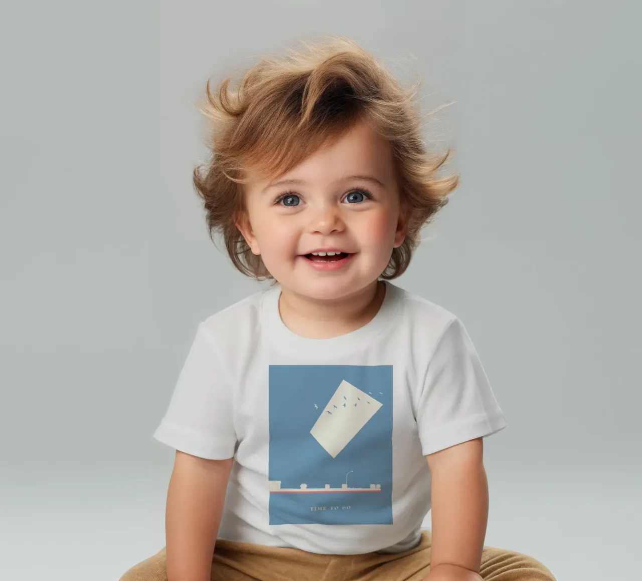 TIME TO GO maglietta neonato da natural neutral