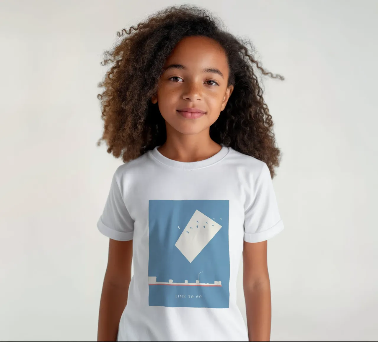 TIME TO GO t-shirt bambini da natural neutral