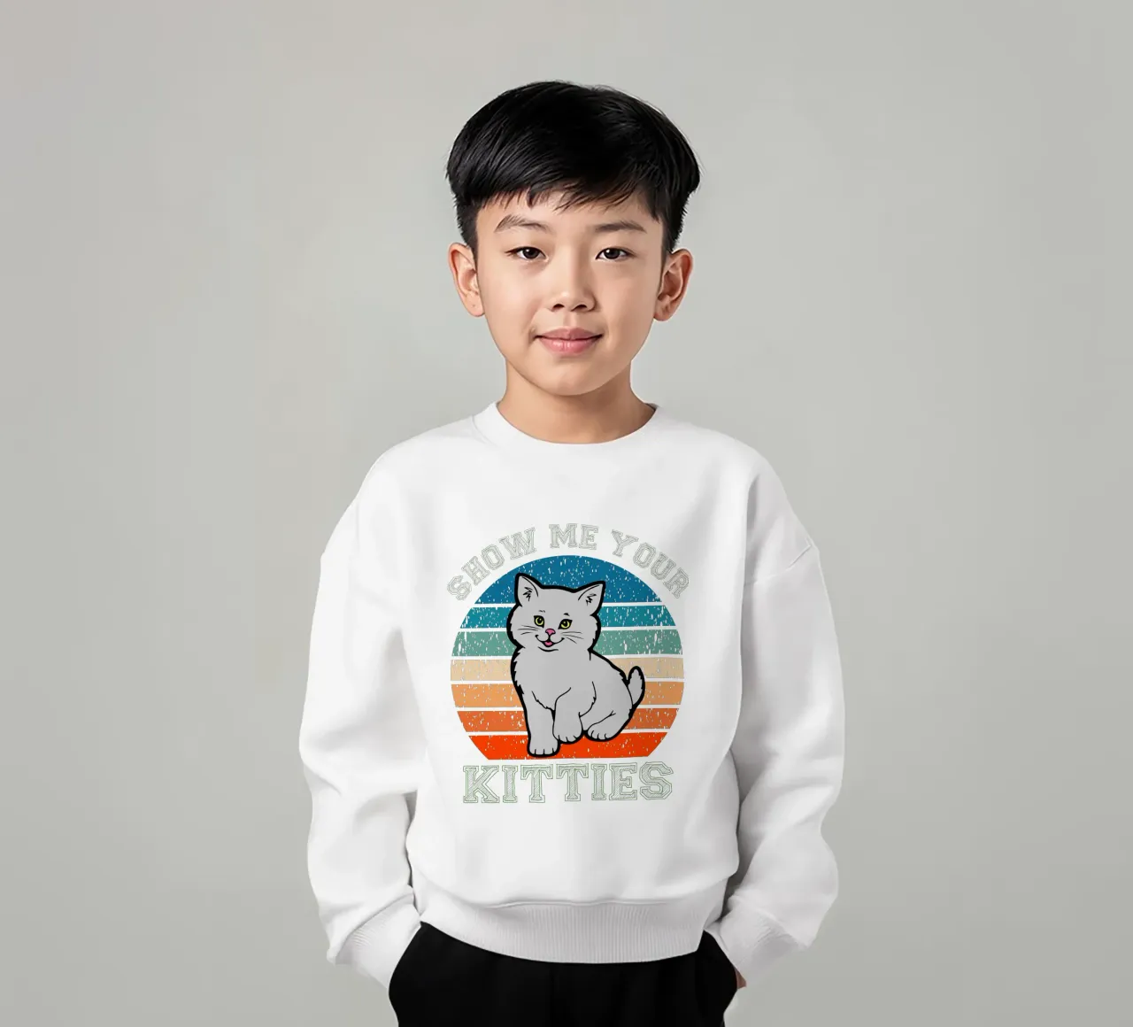 Mostrami i tuoi gattini Design iconico felpa bambino da vickeyroads