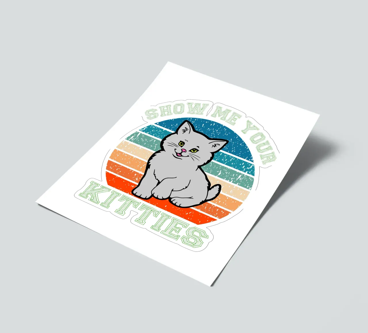 Zeig mir deine Kätzchen Ikonisches Design Stickerbogen von vickeyroads